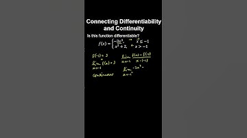 Connecting Differentiability and Continuity, Example - AP Calculus BC