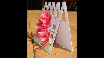 Trellis Card with handmade velum flowers #velum #trelliscard #funfoldcard