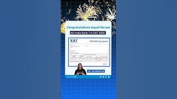 XAT 2025 Score Card 🎉 All-India Rank 1 🥳 Congratulations Sayali Ma