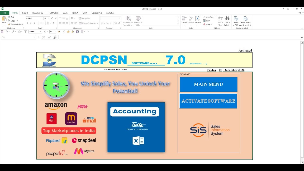 Excel to Tally Online Sale Platform Step-by-Step Guide | Amazon Sales & Etc. | Using DCPSN Software