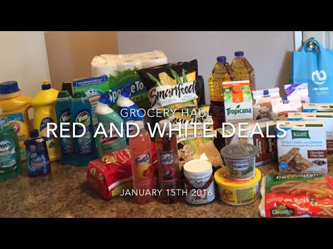 FREE & CHEAP GROCERY HAUL – RED & WHITE DEALS!