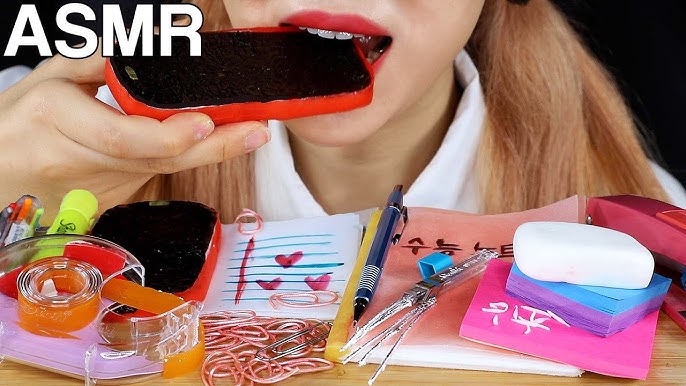 ASMR Edible Chalk Eating Sounds, 먹는분필 먹방, 챌린지