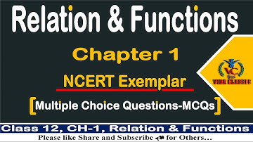 🎯NCERT Exemplar - MCQs || Relation and Functions || Term -1||  Ch - 1 || Maths