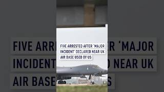 Five arrested after 'major incident' declared near UK air base used by US