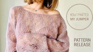 How i knitted Lace mohair jumper. Free lace chart flat knitting and pattern release CozySocksStore. How i knitted Lace mohair jumper. Free lace chart flat knitting and pattern release CozySocksStore.