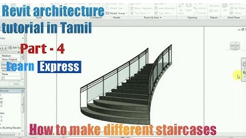 Revit Architecture|How to make different types of staircase|Class 4in Tamil|by Nijithkumar