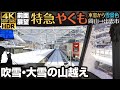 WHITEOUT! 4K60 HDR Front View on Limited Express YAKUMO (Panorama Green Car) | 特急 やくも 前面展望 パノラマグリーン車