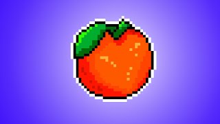 2 Pixel Art Orange