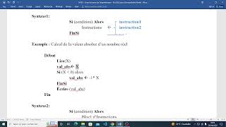Algorithmique - Part6 - Structure Alternative (Si ... Sinon ...)