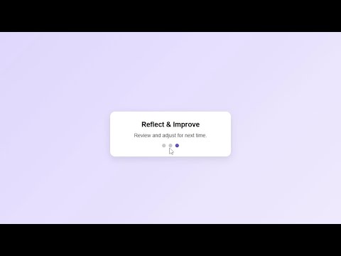 Simple Card Slider with Dots Pagination Using Only HTML, CSS & JavaScript” ✅ clean and professional