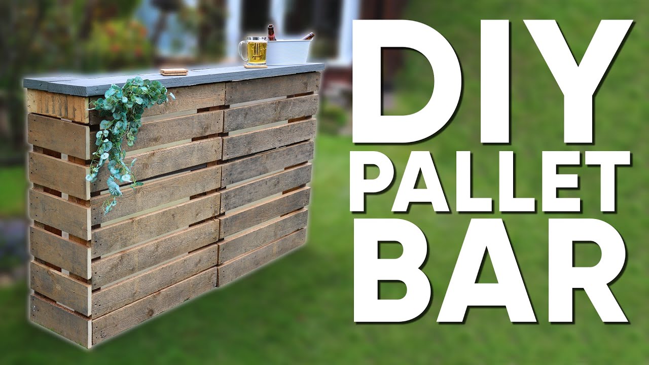 DIY Garden Bar Build Using Pallets - YouTube