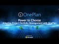 Power to choose  adaptive project portfolio management with oneplan
