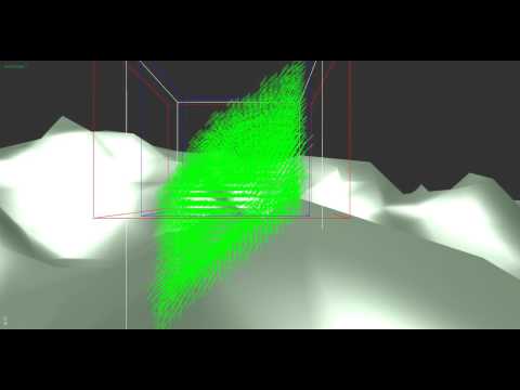 SPH Wind Sim with simple Terrain Tracing, wool tufts