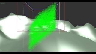 SPH Wind Sim with simple Terrain Tracing, wool tufts
