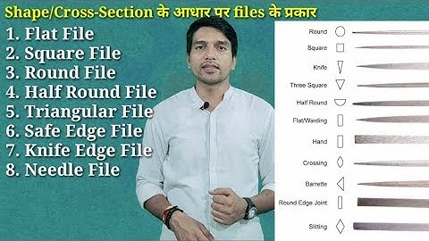 File Tool | रेती | Types of file according to shape | Classification of File