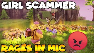 Raging Girl Scammer Breaks Her PC Over Guns! 🤬 (Scammer Gets Scammed) Fortnite Save The World