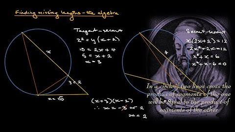 Geometry - Circle Theorems (tangent-seg, segment-seg, and intersecting chords)