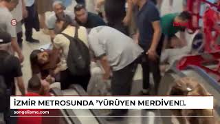 İZMİR metrosunda 'yürüyen merdiven' arızası: 11 yaralı (VİDEO EKLENDİ)