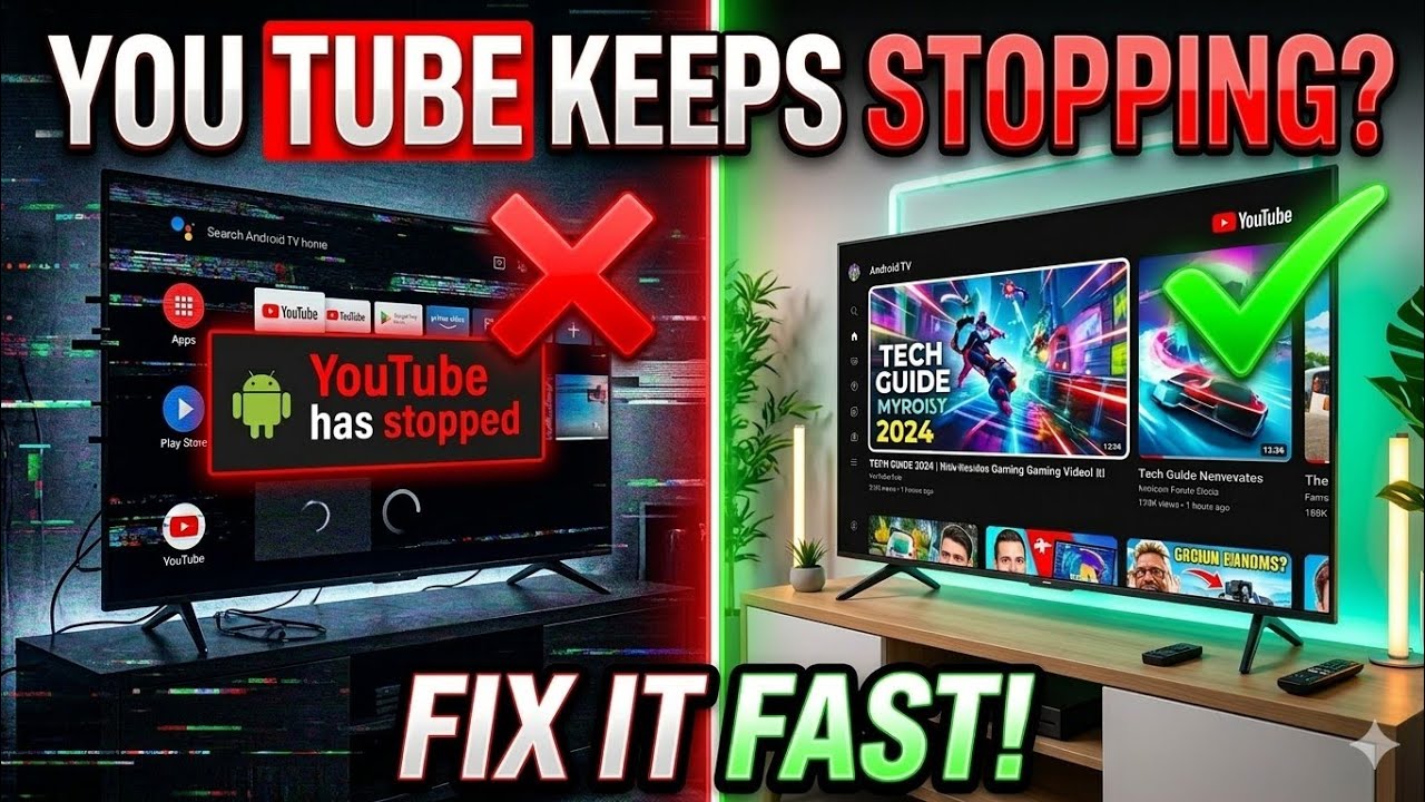 How to fix YouTube keeps stopping problem smart tv | android tv ...