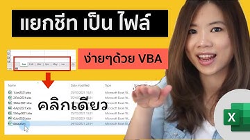 แยกข้อมูลแต่ละชีท ออกมาเป็นคนละไฟล์ง่ายๆ ใน 1 คลิก ด้วย Macro/VBA