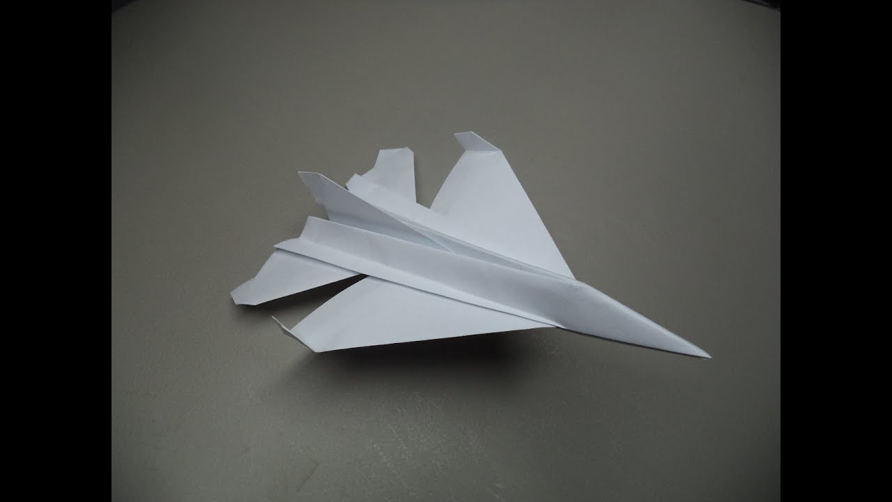 How To Fold An Origami F 16 Paper Plane Old Tutorial