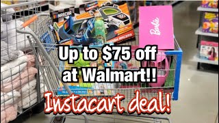 Run DEAL!! Up to $75 off at Walmart !! Instacart Coupon Codes ! Cheap food | cheap toys | run!!! by DIYS AND COUPONING 220 views 3 years ago 1 minute, 28 seconds