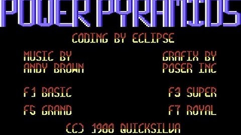 Commodore 64: Power Pyramids game ending by Quicksilva