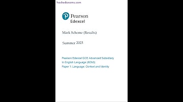 Pearson EDEXCEL As English Language Paper 1 2023 Mark Scheme 8en0 01 Language Context And Identity