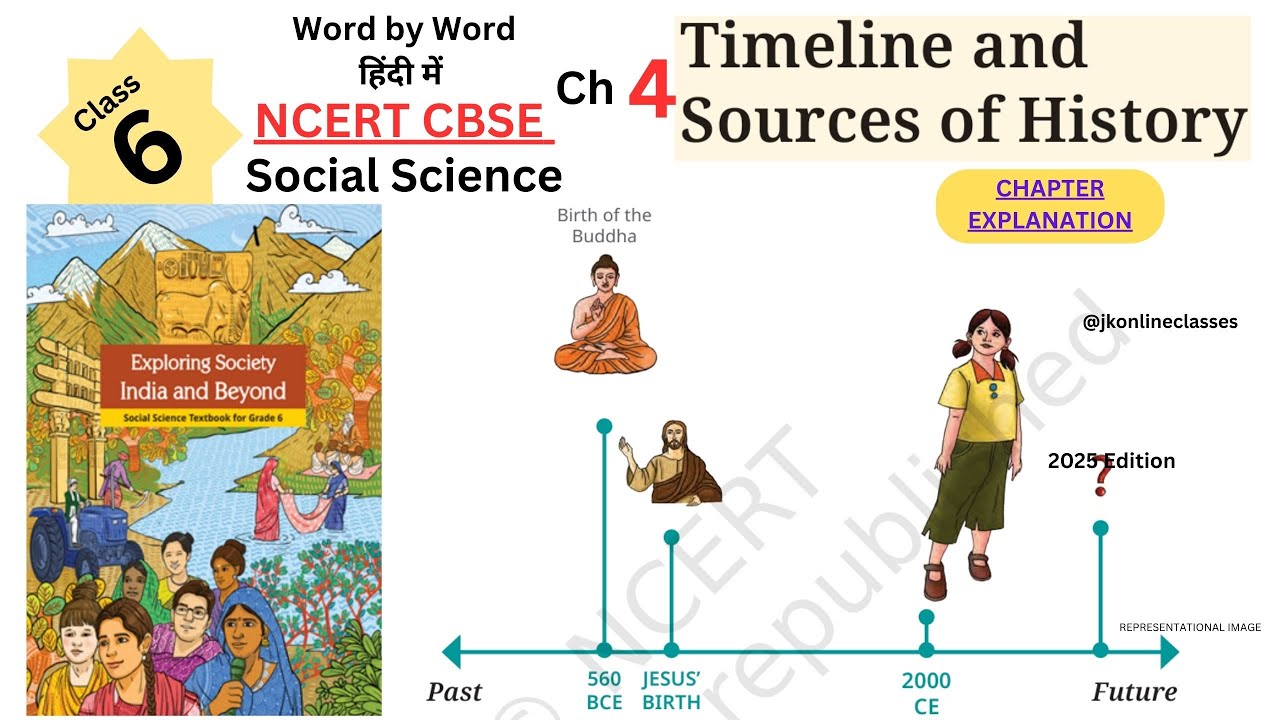 Timeline and Source of History Chapter Explanation #class6 #socialscience NCERT #jkonlineclasses
