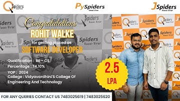 Congratulations Rohit on Your Placement as a Software Developer! 🎉👨‍💻