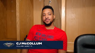 CJ McCollum recaps comeback, talks depth | Thunder-Pelicans Postgame Interview 11\/1\/2023