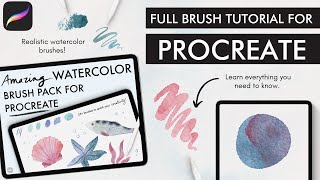 Amazing Watercolor Brushes for Procreate (full demo and walkthrough on my iPad!)