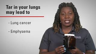 How smoking puts tar into your lungs and damages them