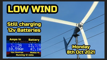 12v - 24v Wind Generator - charging batteries in low wind conditions 8th Nov 2021