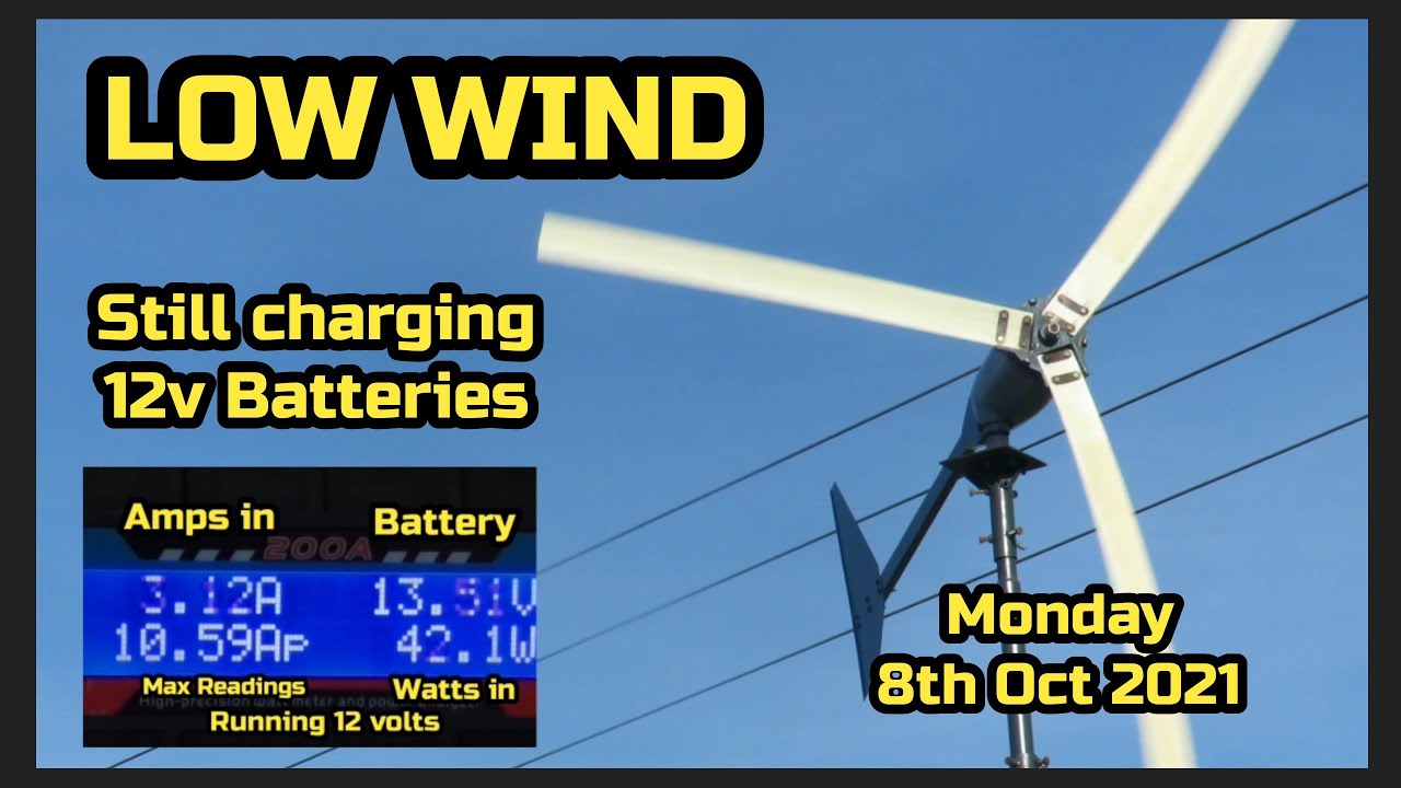 12v - 24v Wind Generator - charging batteries in low wind conditions ...
