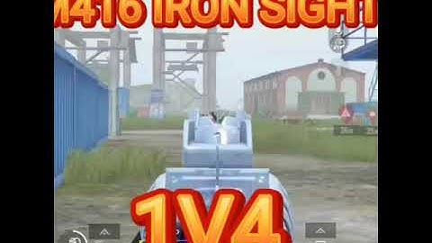M416 Iron Sight 🥵 #1v4 #shorts #pubg #pubgmobile