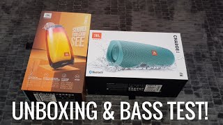 Jbl pulse 4 & charge unboxings!! (+ bass test)