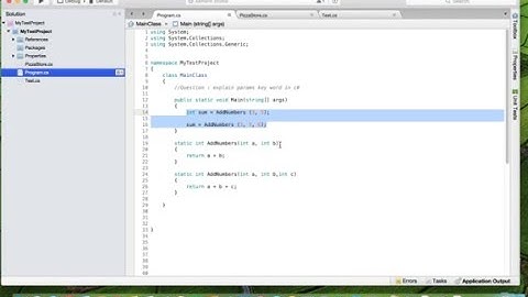 C# (CSharp):-C# Params keyword