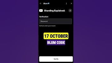 Sharding Explained? Blum Video Code | Blum New Video Code | Blum Listing Date | Token Burning