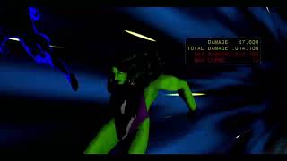 SHE-HULK LEVEL 3 XFACTOR THOR KILL COMBO FROM AIR THROW (2-BAR START) UMvC3