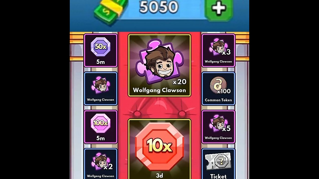 Idle miner spending 5050 super cash on luxury draw - YouTube