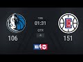 Mavericks @ Clippers | NBA on TNT Live Scoreboard | #WholeNewGame