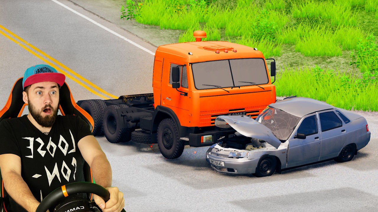 ОТКАЗАЛИ ТОРМОЗА НА СПУСКЕ - BeamNG Drive