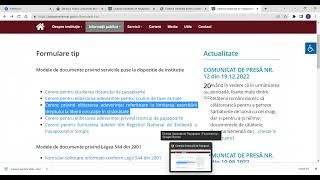 Cerere Eliberarea Adeverinței Referitoare La Limitarea Exercitării Dreptului La Liberă Circulatie