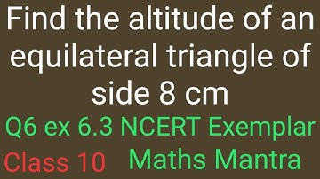Q 6, ex 6.3 Maths NCERT Exemplar Class 10