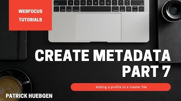 WebFOCUS Metadata Part 7 - adding a profile to a master file