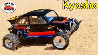 Kyosho Beetle RC Buggy sand drifts rock jumps & Thrills!
