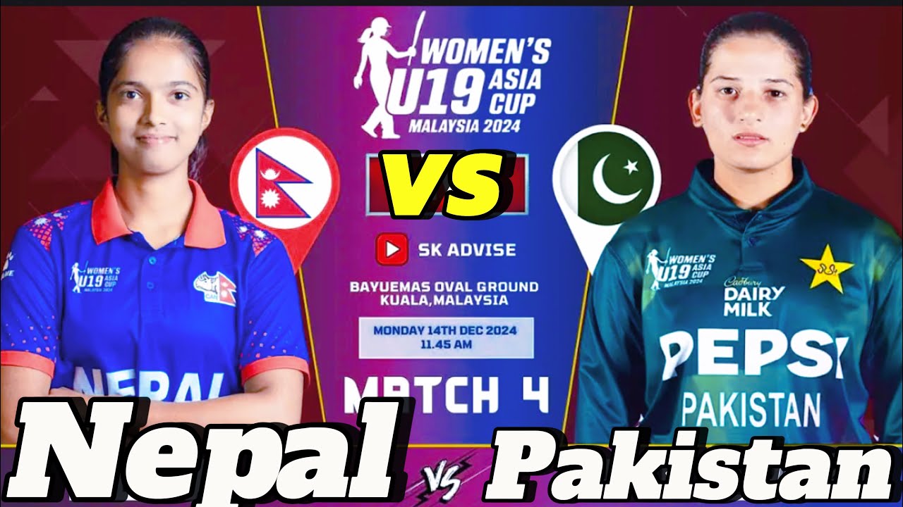 Nepal vs Pakistan U19 Women Asia Cup Highlights 2024 |