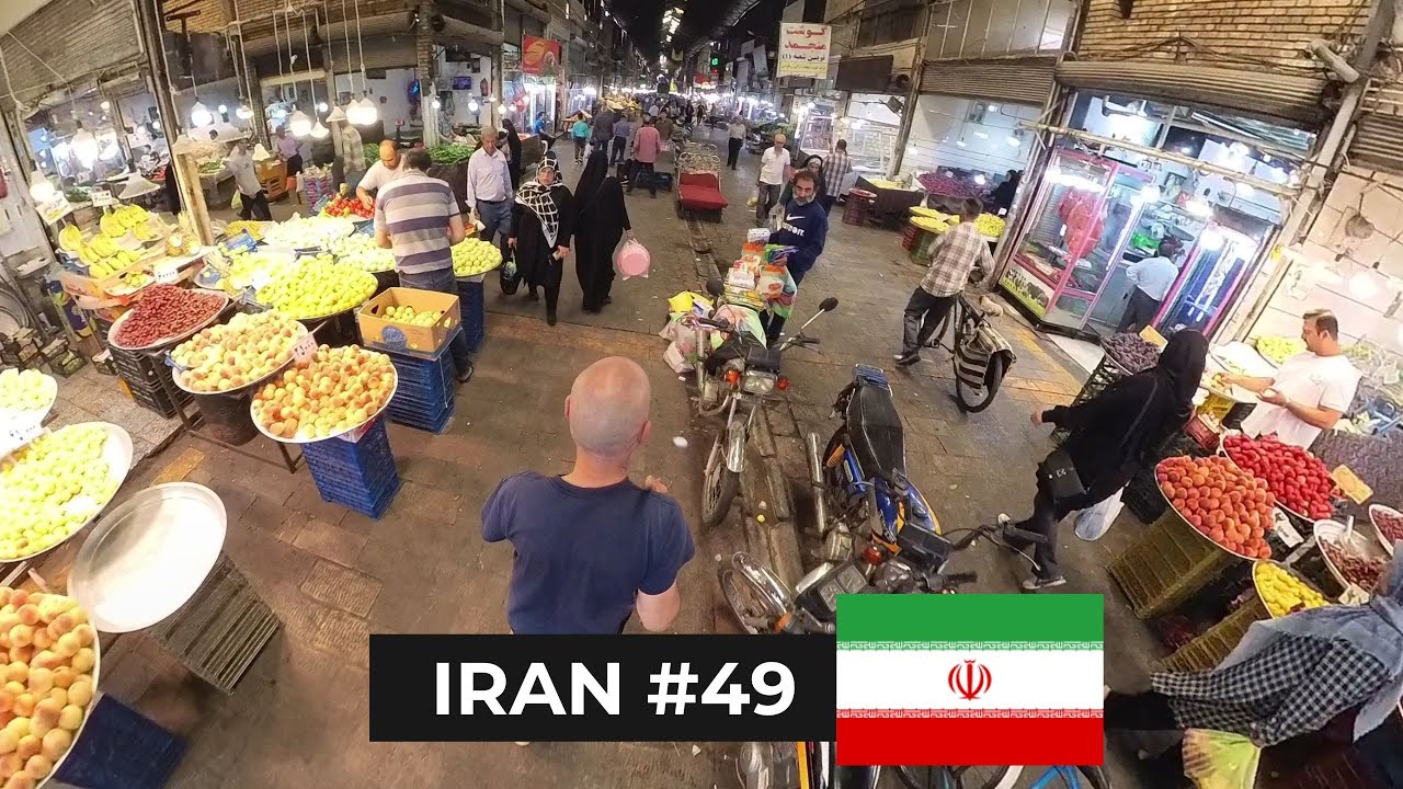 Inside a STREET MARKET in IRAN | Quad route Barcelona - Nepal | Day 49: Iran III
