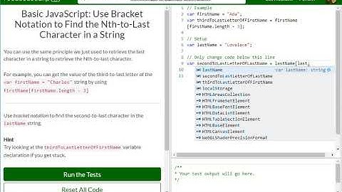 Basic JavaScript Use Bracket Notation to Find the Nth to Last Character in a String free code camp